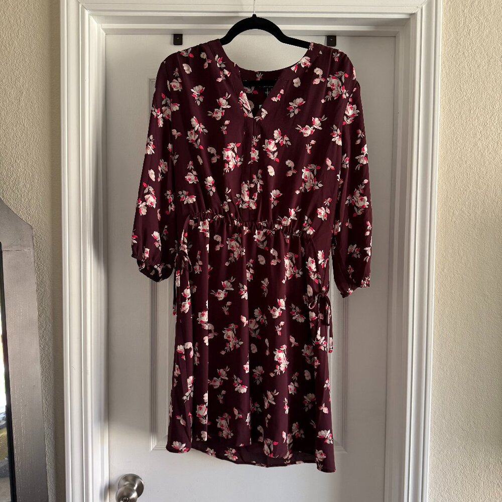 Hawthorn Maroon Floral Summer Dress – Size M